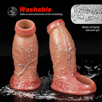 Anneau pénien en silicone, pompe à pénis, couvre-pénis réutilisable, jouets pour adultes pour hommes, masturbateur pour hommes HXR-LM-DT886-1