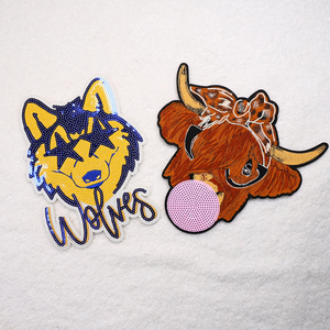 Fashion Head Animal Cartoon Embroidered Patch Supplies For <b>Jacket</b> Bags Jeans Backpack Clothes <b>Sequin</b> Patches Characters - Product Image 4