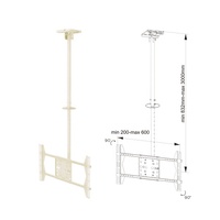 Support de plafond à affichage unique pour TV 55 pouces 65 pouces 75 pouces 85 pouces Rotation 90 degrés VESA 600x400mm