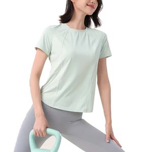 Camisetas Deportivas de Cuello Redondo de Nuevo Diseño, Camisetas de Manga Corta para Danza y Yoga, Ropa Deportiva Informal Holgada para Gimnasio, Camisetas para Mujer - Product Image 1