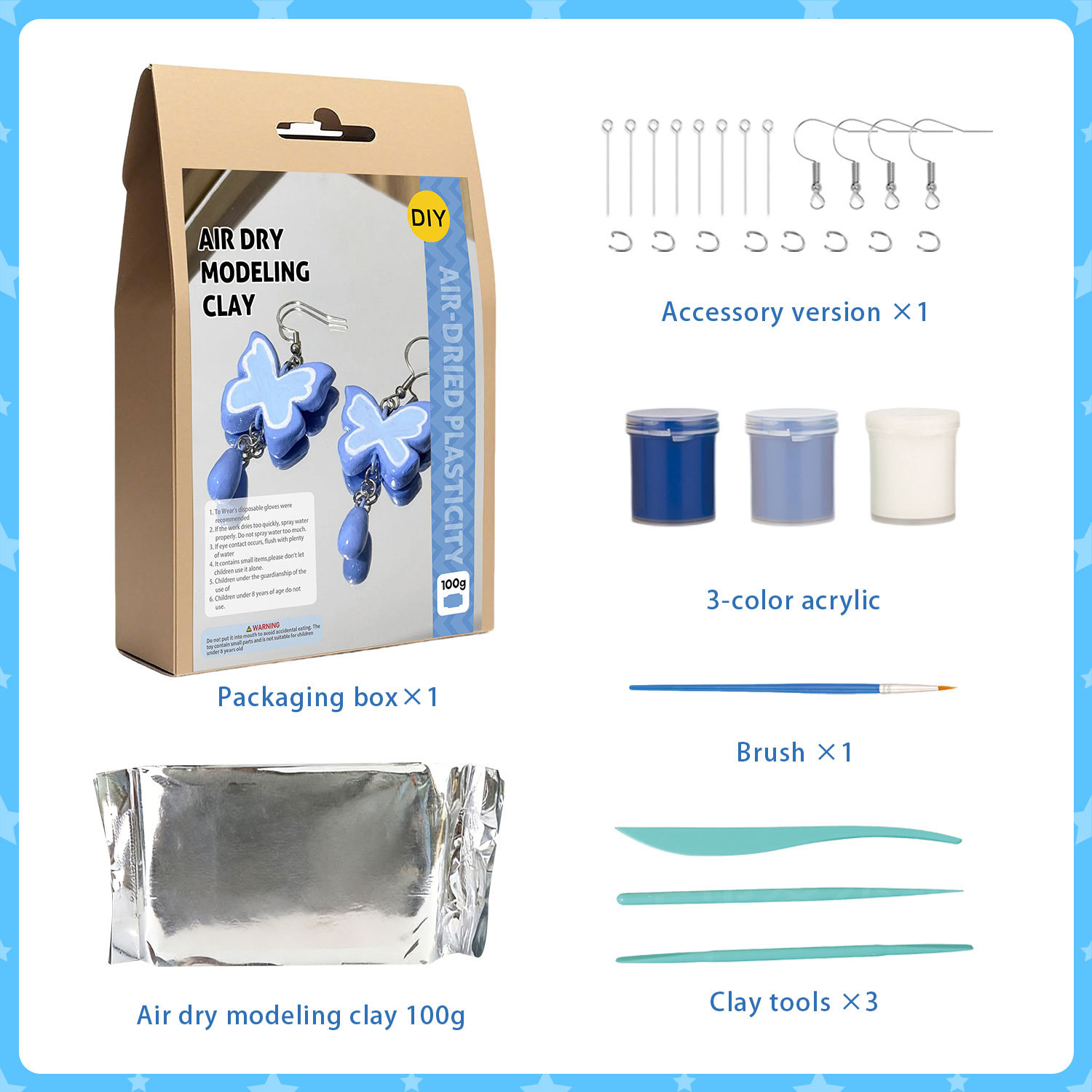 Air-Dried Clay DIY Kit Style 8