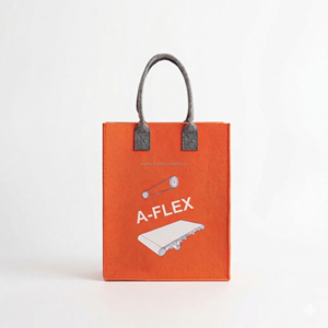 Sac fourre-tout classique pour femme en feutre de polyester Ulike - Grande capacité, forme personnalisable, design imprimé en sérigraphie écologique - Product Image 3