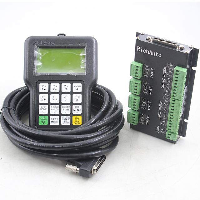 Engraving Machine Controller CNC Lathe Handle Control System signal Processor Rich Auto A11 Dsp Controller for Cnc Router
