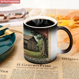 Taza Mágica de Cerámica Negra Esmerilada de 11oz para Agua Caliente Diaria, Sensible al Calor y que Cambia de Color - Product Image 5