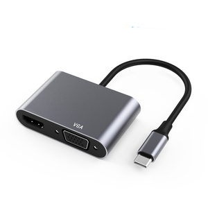 Adaptador otg 2 en 1 tipo c de HC-10, adaptador usb c a hdtv <span class=keywords><strong>vga</strong></span> para pantalla de vídeo, hub para teléfonos móviles y portátiles - Product Image 2