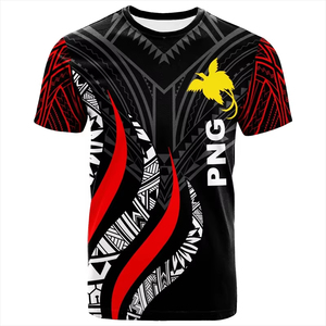 T-shirt à manches courtes personnalisé en sublimation Papouasie-Nouvelle-Guinée PNG Mélanésie Style sportif T-shirts surdimensionnés - Product Image 6