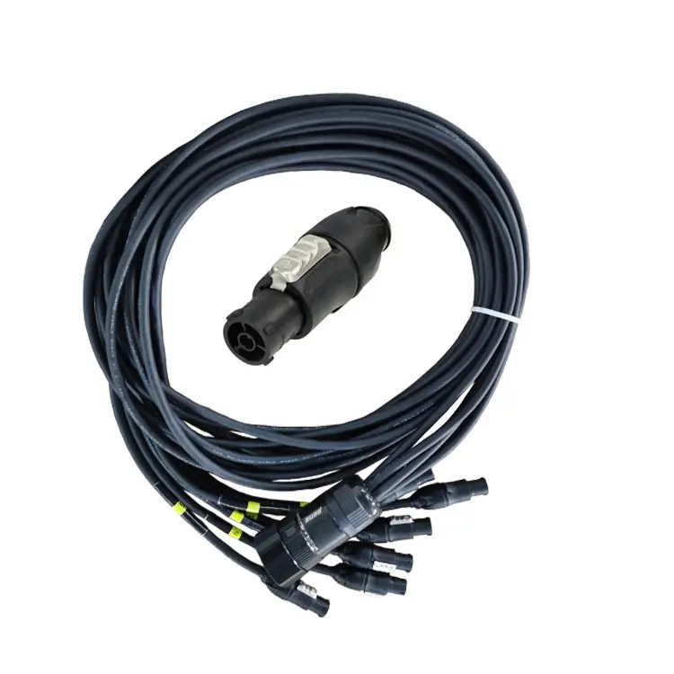 Split-Verlängerung kabel für den Außenbereich 19-poliger Socapex-Stecker, aufgeteilt auf 6 Einheiten wasserdichter IP67-Steckverbinder, Neutriker-PVC-Mantel kabel