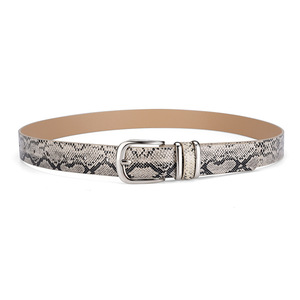 New Arrival Fashion <strong>Custom</strong> Logo Snake <strong>Pattern</strong> Alloy Pin Buckle Pu <strong>Belts</strong> for Women - Product Image 4