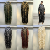 Ensembles modestes de haute qualité pour femmes, style Dubaï, robe intérieure ample plissée décontractée avec strass chauds, veste unie pour l'Aïd
