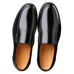 Men Leather Loafers Round Toe Slip-On Office Career Dress <b>Shoes</b> <b>Height</b> <b>Increasing</b> Autumn Solid Color Rubber Outsole - Product Image 5