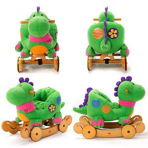 En gros personnaliser mignon ride sur rocker cheval jouets anime en peluche cheval jouet en bois chaise berçante pour bébé - Product Image 5