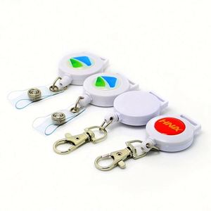 Porta-credenciales Retráctil de Alta Calidad con Logotipo Personalizado, Diseño Clásico de Plástico Resistente con Patrón Circular - Product Image 5