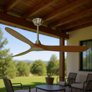 Ventilador de techo inteligente para exteriores de 60 pulgadas con 3 aspas, motor de corriente continua, control remoto, sin luz, para patio o terraza - Product Image 2