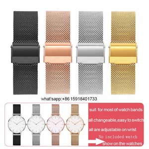 Correa de Reloj de Acero Inoxidable Sólido Transpirable Personalizada, de Liberación Rápida, Intercambiable, Resistente al Agua, 16/18/20/22/24 mm - Product Image 2