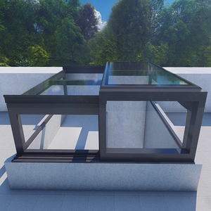 Sistemas de Techo de Panel de Vidrio Corredizo Eléctrico de Doble Acristalamiento, Tragaluz Retráctil Superpuesto <span class=keywords><strong>para</strong></span> Ventana de Salida de Escalera en Azotea - Product Image 2