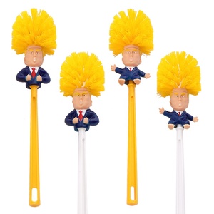 Toilet Brush Toilet 2021 New Design Cheap Trump Toilet Brush Cleaning Brush Daily Bathroom Cleaning Plastic Hand Accept OEM All-season Changeable