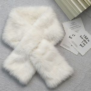 Syal Tebal Musim Gugur dan Musim Dingin Syal Bulu Hangat Wanita Syal Bulu Kelinci Motif Macan Tutul - Product Image 5