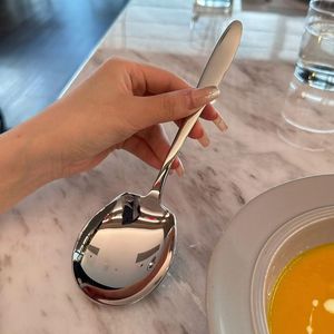 Funny Long Handle Stainless Steel Serving Spoon | Novelty Gag <b>Gift</b> Tableware for Student Dorm Kitchen & Party - Product Image 4