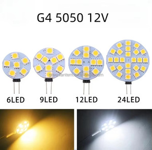 <span class=keywords><strong>Ampoule</strong></span> LED <span class=keywords><strong>G4</strong></span> Ronde pour <span class=keywords><strong>Hotte</strong></span> de Cuisine 12V SMD 5050 6 24 12 9 LED Remplace les Ampoules Halogènes Lampe de Bateau Blanc / Blanc Chaud Spot Lumineux - Product Image 4