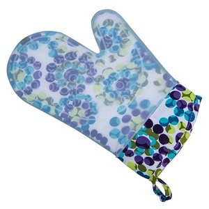 Gants en coton de <span class=keywords><strong>silicone</strong></span> imprimés ouverture oblique tissu floral épaissi coton <span class=keywords><strong>Silicone</strong></span> isolé gants de <span class=keywords><strong>cuisson</strong></span> au four - Product Image 3