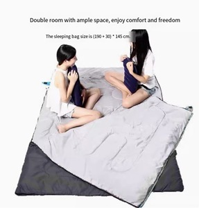 Saco <span class=keywords><strong>de</strong></span> Dormir Doble para Parejas, para Acampar al Aire Libre, Se Puede Separar en Dos Bolsas Individuales, Impermeable para Clima Frío - Product Image 3