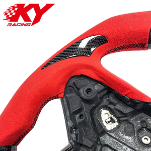 Volante deportivo de carreras de alta gama, personalizado, de fibra de carbono y cuero rojo, adecuado para Toyota Supra A90 A91 GR MK5 - Product Image 2