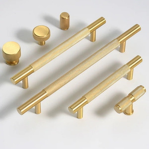 Poignées de meuble modernes en aluminium moleté argenté pour tiroirs de cuisine, armoires de chambre et commodes, 128mm 192mm, quincaillerie de mobilier - Product Image 1