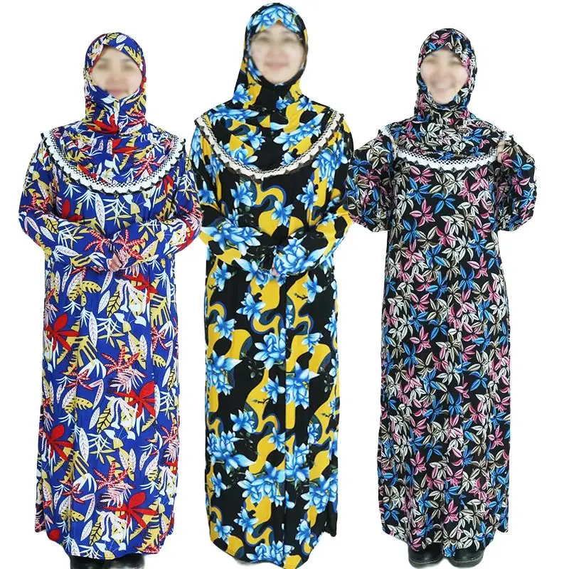 Đầm Hồi Giáo Nữ Hồi Giáo Mới Bằng Polyester Áo Ả Rập Dài Tay Abaya Người Lớn Trung Đông Hỗ Trợ 1 Chiếc/Túi Opp 12 Chiếc/Dozen 2000