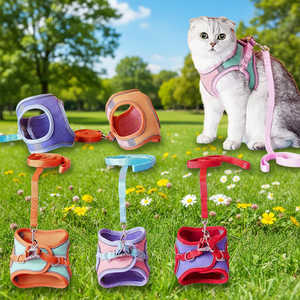 Harness Hewan Peliharaan yang Dapat Disesuaikan, Ramah Lingkungan, dari Kulit, Silikon, PU, dan Karet, Sederhana, Modis, Nyaman, untuk Anjing Hewan Kecil - Product Image 4