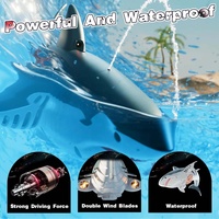 Jouet de requin RC électrique haute simulation avec pulvérisation d'eau, caméra Wifi, télécommande, rotation, bateau RC, jouet de piscine avec lumière