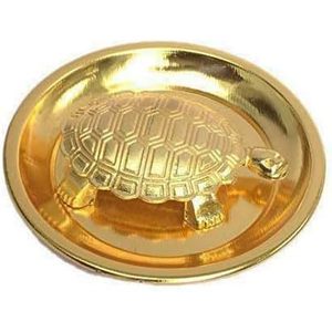 Placa de tortuga de Metal de latón para Feng Shui Vastu, tamaño dorado estándar de 2,5 pulgadas, el mejor regalo para la carrera, buena suerte, Vaastu, decoración del hogar - Product Image 2