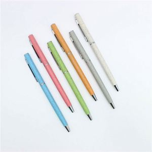 Eco-Friendly Custom Logo Wheat Straw Ballpoint <b>Pen</b> Recyclable Promotional for Hotel and Office Cheap Advertising Gift - Product Image 2