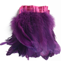 Tissu de couture rouge ruban plume d'oie frange garniture pour bricolage artisanat vêtements robe Costume chapeau accessoire fête décor à la maison