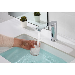 Robinet mitigeur de lavabo à capteur de haute qualité <span class=keywords><strong>infrarouge</strong></span> sans contact automatique hôtel appartement salle de bain évier robinet - Product Image 4