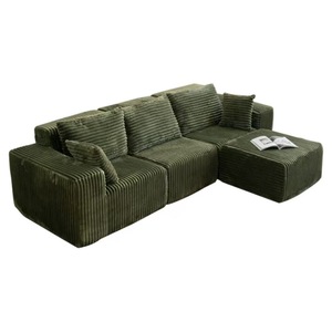 โซฟาปรับนอนรูปตัวแอลแบบโมเดิร์นหุ้มผ้าบุอย่างดี บรรจุในกล่อง - Product Image 2