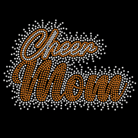 Transfert thermocollant personnalisé en strass et feuille de paillettes, applique DIY à repasser, à choisir en deux couleurs, pour cheerleading et école