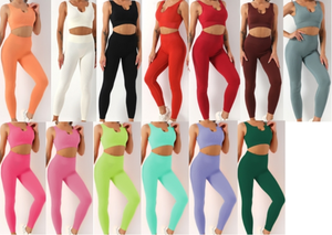 2023 Logo personalizzato Fitness abbigliamento Leggings Ropa Deportiva Gym ActiveWear 4 pezzi allenamento donna costine senza soluzione di continuità Yoga <span class=keywords><strong>Set</strong></span> per Wome - Product Image 4