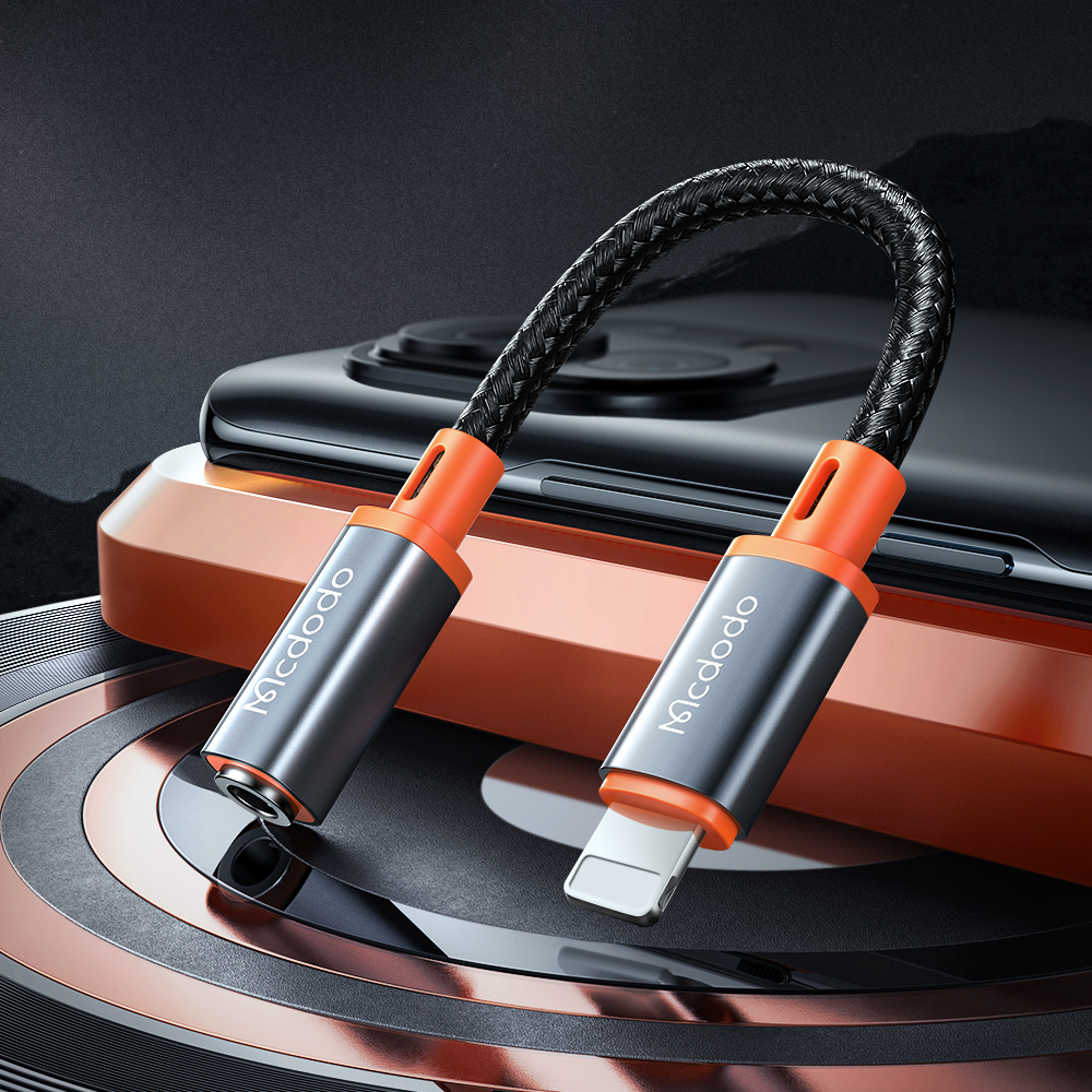 Аудио адаптер Mcdodo, зарядное устройство, кабель 12 см, кабель для телефона со штекером Lighting на DC 3,5 мм, аудиокабель-конвертер для iPhone