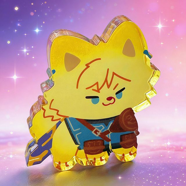 Custom Cute Creative Acrylic Animal Standees Tabletop Ornaments Cartoon Design Cat Shape Standees