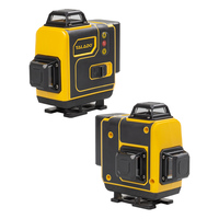 Niveau laser 4D à nivellement automatique, faisceau vert 16 lignes avec télécommande et étanchéité IP54 pour la construction