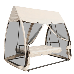 Buitentuin Schommelstoel Met Luifel Schommelbed En Hangmat Voor Balkon Of Rotstuin Om Te Ontspannen In De Zon - Product Image 1