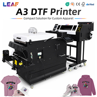 Impresora DTF LEAF de 60 cm, 45 cm, 42 cm, 33 cm, 30 cm, A1, A2, A3, Máquina de Impresión Directa a Película I3200 I1600 XP600 para Camisetas y Prendas de Vestir
