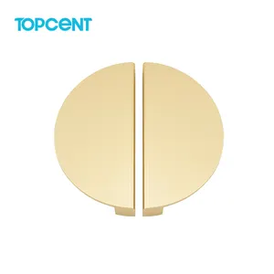 TOPCENT النحاس نصف القمر مقابض وأُكر مقابض للخزانة