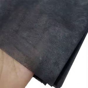 Tissu non tissé noir ES 15-120 g/m², respectueux de la peau, 100 % fibre ES, thermocollé, respirant, imperméable, styles uni et croisé - Product Image 3