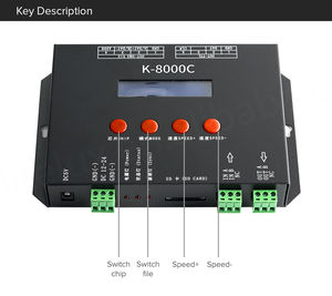 ตัวควบคุมพิกเซล LED K-8000C DMX512ตั้งโปรแกรมได้ SPI rb/ RGBW 1024พิกเซลพร้อม SD การ์ดรองรับตัวควบคุมการแสดงผลแบบเมตริกซ์ LED - Product Image 2