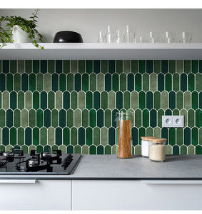 CS Crystal Drop 3D facile à installer auto-adhésif vert émeraude cuisine papier peint autocollant mural étanche - Product Image 3