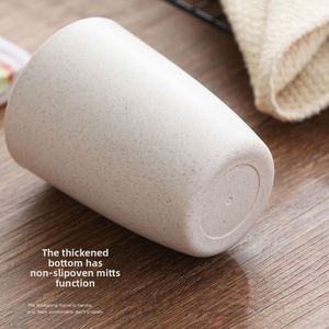 Wholesale 350ml Eco-Friendly Reusable Coffee Tea <b>Cups</b> Biodegradable Wheat Straw Plastic LIULIAN JS850 Customized Logo for Back - Product Image 2