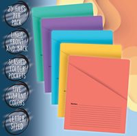 Porte-documents en papier personnalisables à demi-poches avec section pour notes et logo imprimé