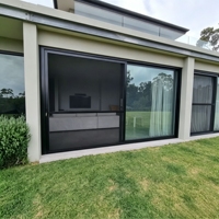 Grilles de fenêtres en aluminium de luxe KOJOON pour fenêtres coulissantes, conception personnalisée de grille de fenêtre coulissante en verre pour la maison