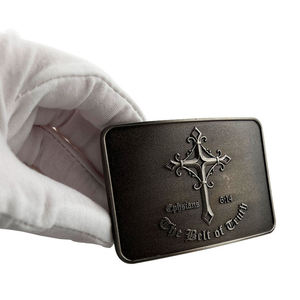 Customizable 3D Cowboy <b>Belt</b> <b>Buckle</b> Manufacturer's Antique <b>Silver</b> Plating Custom Logo Made of Durable Alloy Material - Product Image 2